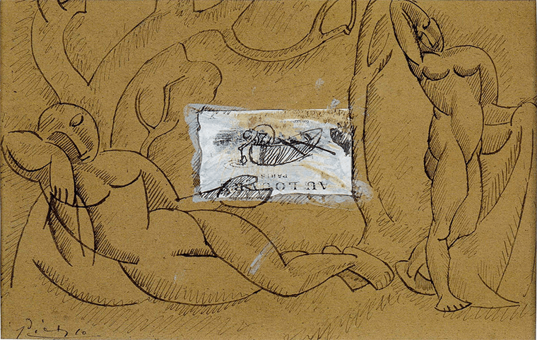 recycling in art with picasso, artwork at artist 